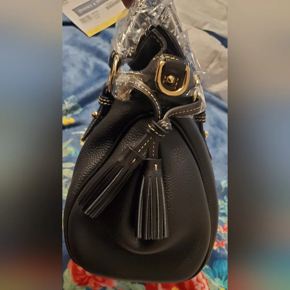 New Dooney & Bourke Black Leather Satchel - Picture 11 of 14